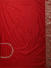 Bright Red Floral Zari and Beads Embroidered Design Banarasi Wedding Saree