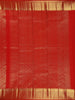 Bright Red Geometric Design Pure Kanchipuram Silk Saree