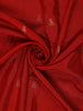 Bright Red Motif Design Semi Banarasi Silk Saree