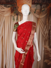 Bright Red Paisley Butta Woven Design Kanchipuram Silk Saree with Zari Border