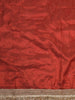 Bright Vermilion Red Floral Butta Zari Woven Design Tissue Saree with Designer Lace Border