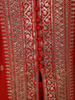 Bright Vermilion Red Floral Sequins Embroidered Design Georgette Salwar Suit with Dupatta