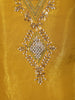 Bright Yellow Cutdana Beads and Sequins Zari Embroidered Design Organza Straight Cut Salwar Suit with Matching Designer Dupatta