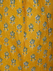 Bright Yellow Floral Printed Design Cotton Straight Cut Salwar Suit