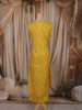 Bright Yellow Floral Printed Design Cotton Straight Cut Salwar Suit