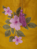 Bright Yellow Floral Thread Embroidered Design Cotton Palazzo Suit with Matching Dupatta