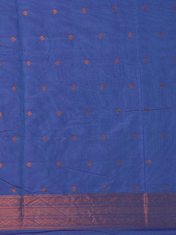 Bright Lilac Plain Semi Silk Saree with Contrast Copper Zari Border - Diadem
