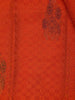 Bright Orange Floral Designed Silk Saree - Diadem