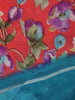 Bright Red Floral Prints Fancy Georgette Saree - Diadem