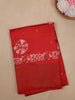 Bright Red Tie-Dye Printed Fancy Cotton Saree - Diadem