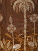 Bronze Brown Floral and Palm Tree Embroidered Design Organza Palazzo Suit with Dupatta
