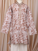 Brown Abstract Woven Design Cotton Kids Kurta Set