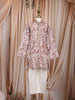 Brown Abstract Woven Design Cotton Kids Kurta Set