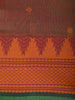 Brown Butta Design Cotton Saree With Contrast Border
