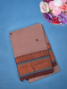 Brown Butta Design Pure Cotton Saree