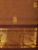 Brown Butta Woven Design Cotton Saree with Contrast Border