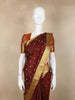 Brown Butta Woven Pure Kanchipuram Silk Saree