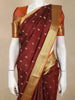 Brown Butta Woven Pure Kanchipuram Silk Saree