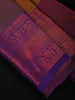 Brown Butta Woven Soft Silk Saree with Purple Contrast Border