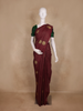 Brown Checked Woven Kanchipuram Silk Saree