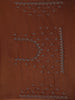 Brown Floral Bead And Sequin Embroidered Crepe Silk Saree