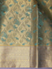 Brown Floral Butta Design Semi Tissue Silk Saree
