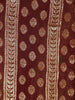 Brown Floral Buttas Design Silk Palazzo Suit