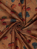 Brown Floral Design Semi Tissue Silk Saree