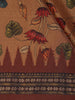 Brown Floral Design Semi Tissue Silk Saree