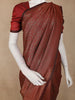 Brown Floral Design Semi Tissue Silk Saree