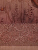 Brown Floral Design Semi Tussar Saree
