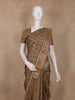 Brown Floral Design Semi Tussar Saree