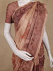 Brown Floral Design Semi Tussar Saree