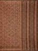 Brown Floral Design Semi Tussar Saree With Embroidery Border