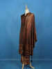 Brown Floral Design Velvet Salwar Suit