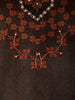 Brown Floral Design Velvet Salwar Suit