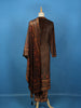 Brown Floral Design Velvet Salwar Suit