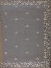 Brown Floral Embroidered Tissue Saree with Scalloped Border - Diadem