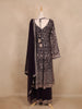 Brown Floral Embroidery Georgette Palazzo  Suit