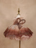 Brown Floral Glitter Design Party Wear Net Frock With Oversized Bow