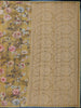 Brown Floral Printed Tussar Silk Saree With Lace Border