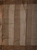 Brown Floral Vine Woven Design Pure Tussar Saree with Zig Zag Border