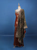 Copper Brown Floral Woven Banarasi Silk Sharara Set - Diadem