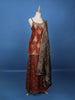 Copper Brown Floral Woven Banarasi Silk Sharara Set - Diadem
