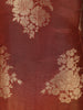 Copper Brown Floral Woven Banarasi Silk Sharara Set - Diadem