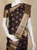 Brown Floral Woven Pure Kanchipuram Silk Saree