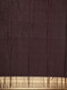 Brown Floral Woven Pure Kanchipuram Silk Saree