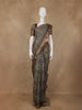 Brown Geometric Design Semi Tussar Silk Saree