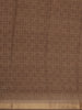 Brown Geometric Design Semi Tussar Silk Saree
