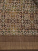 Brown Geometric Design Semi Tussar Silk Saree